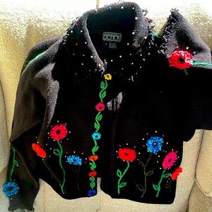 Spring sweater Berek flowers